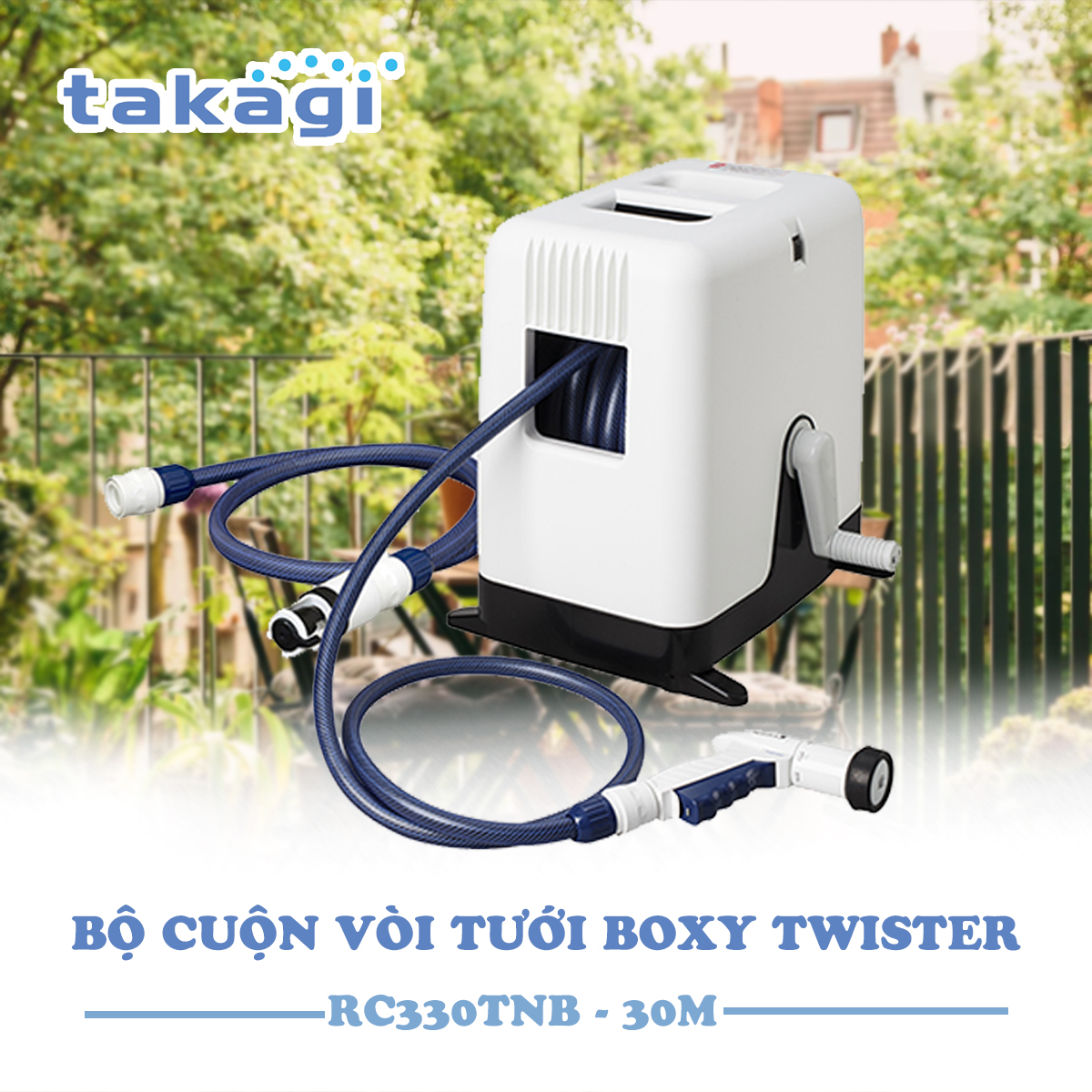 Tăng Hiệu Quả Tưới Cây Với Bộ 30m Boxy Twister Takagi RC330TNB