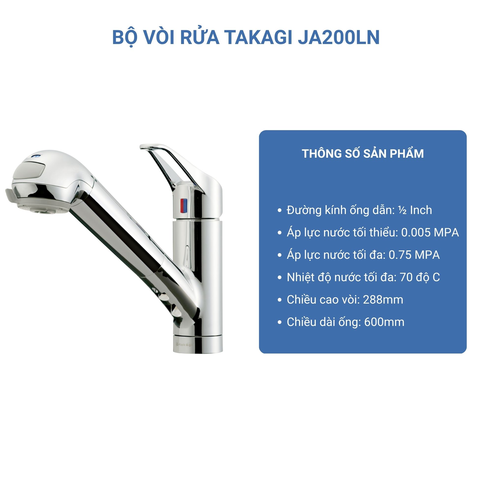 Bộ vòi rửa Takagi (JA200LN)