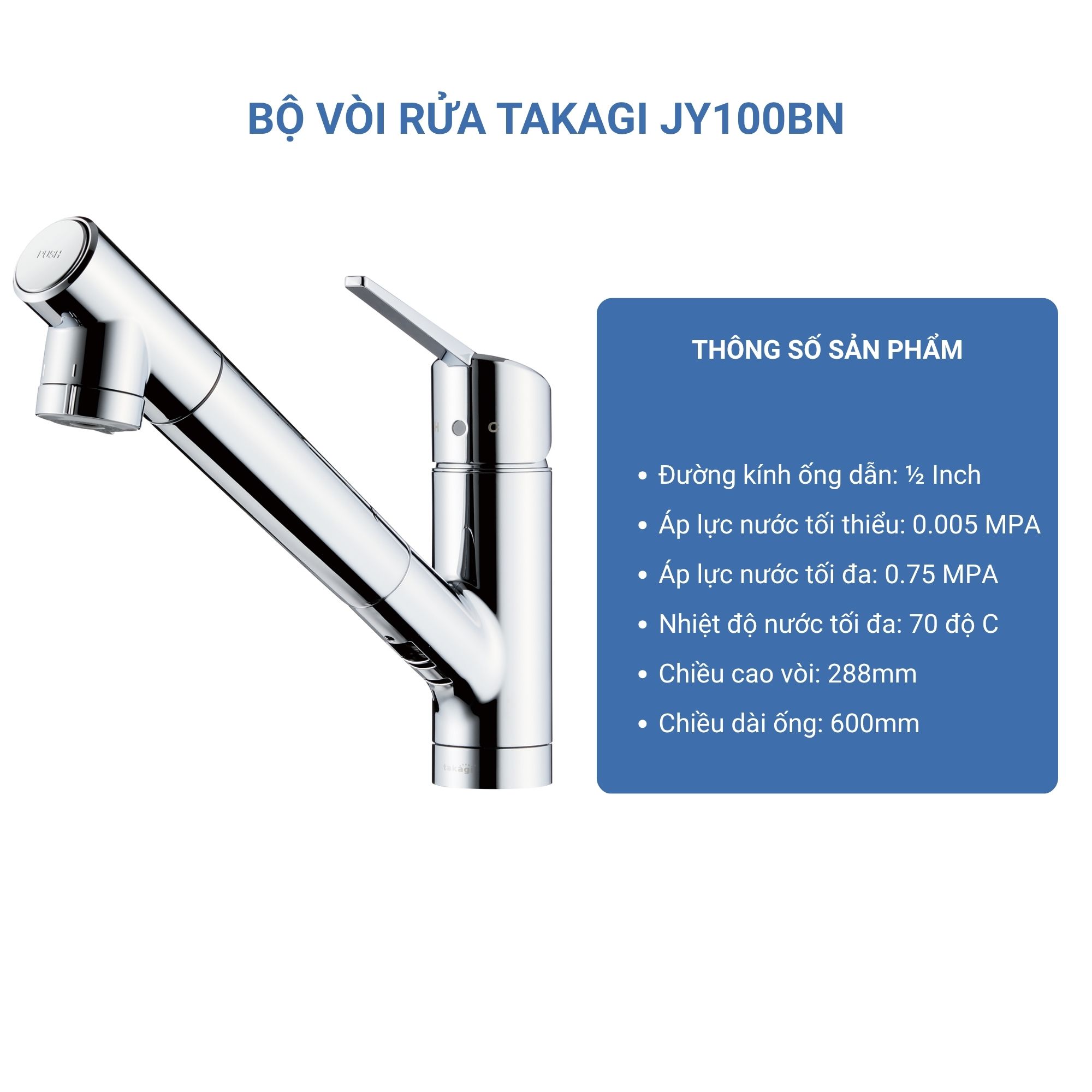 Bộ vòi rửa Takagi (JY100BN)