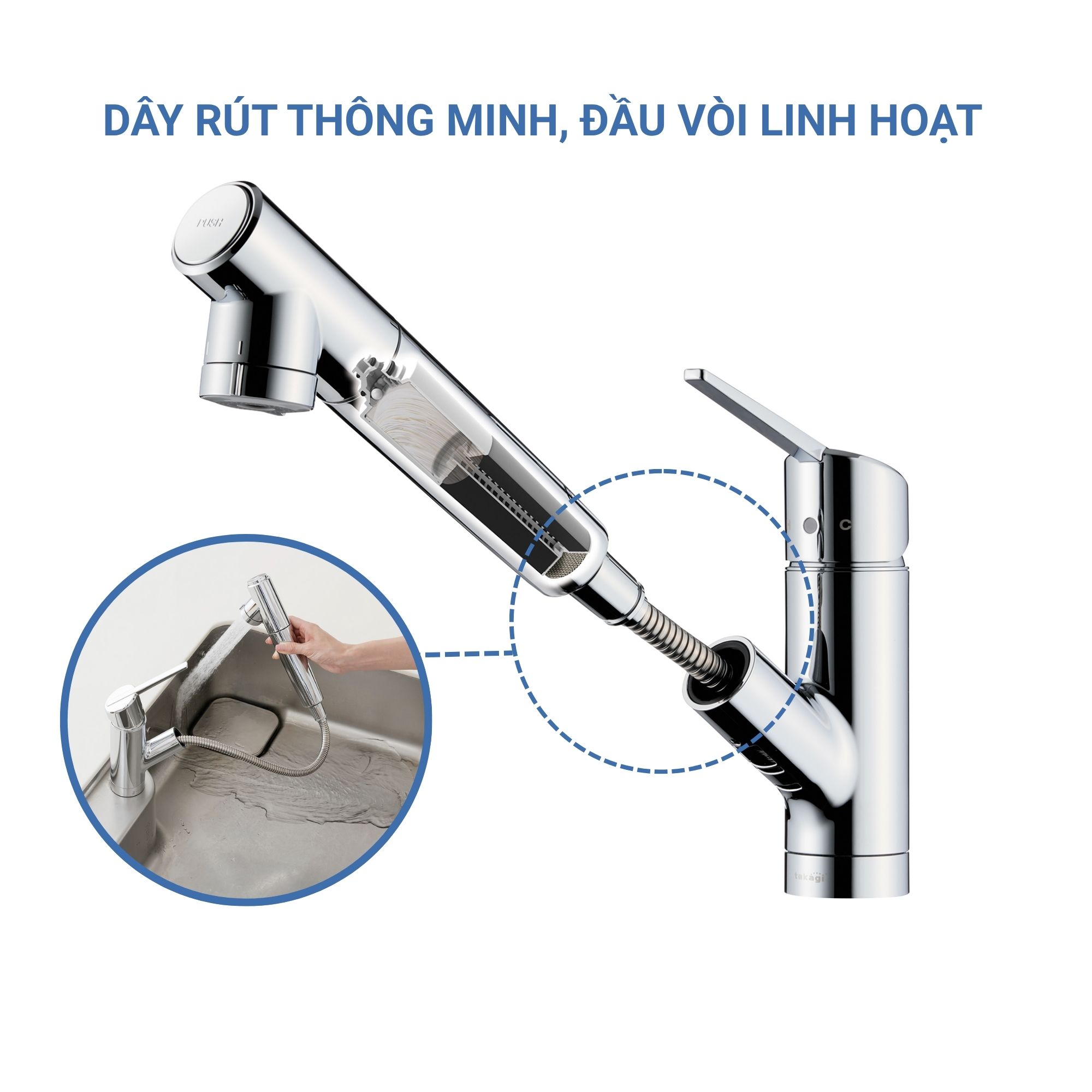 Bộ vòi rửa Takagi (JY100BN)