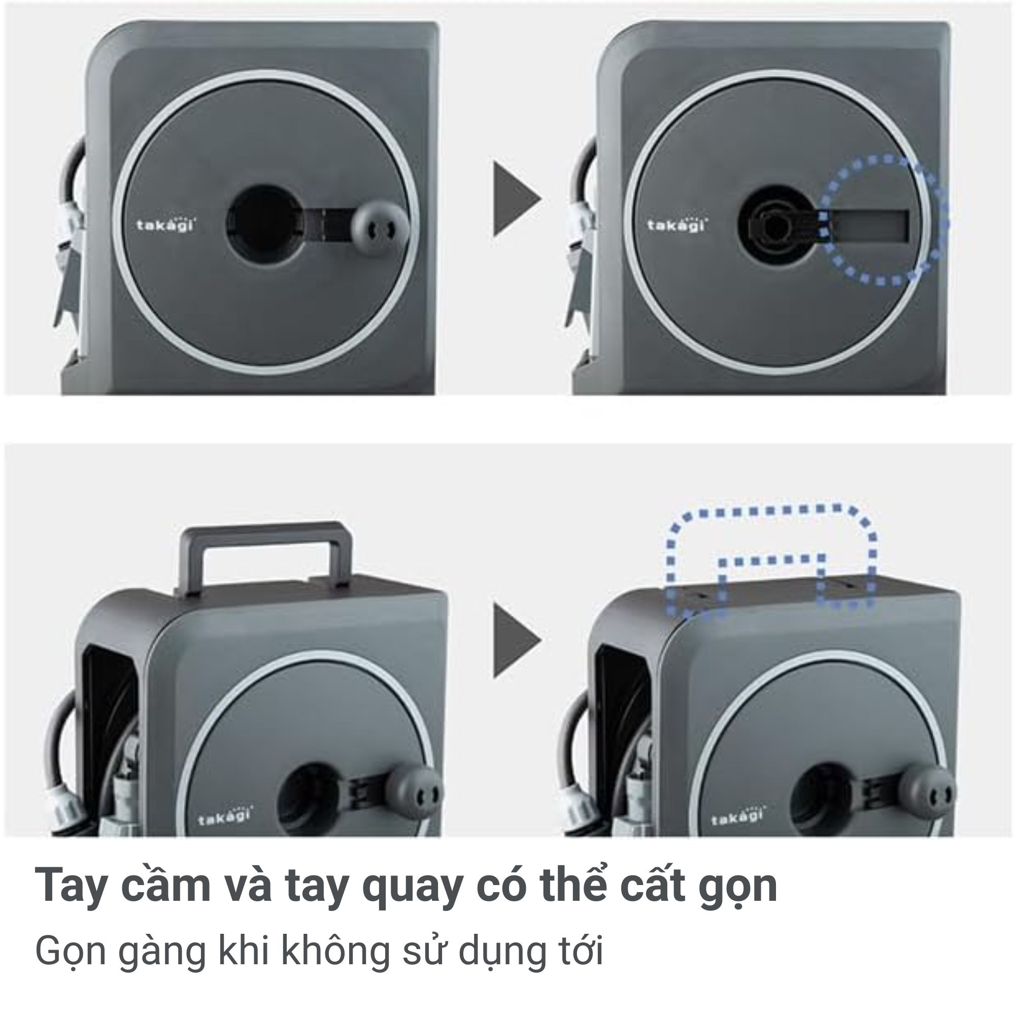 Bộ vòi thu rút tưới vườn Nano Next (BR)VN 15m RM1215CG