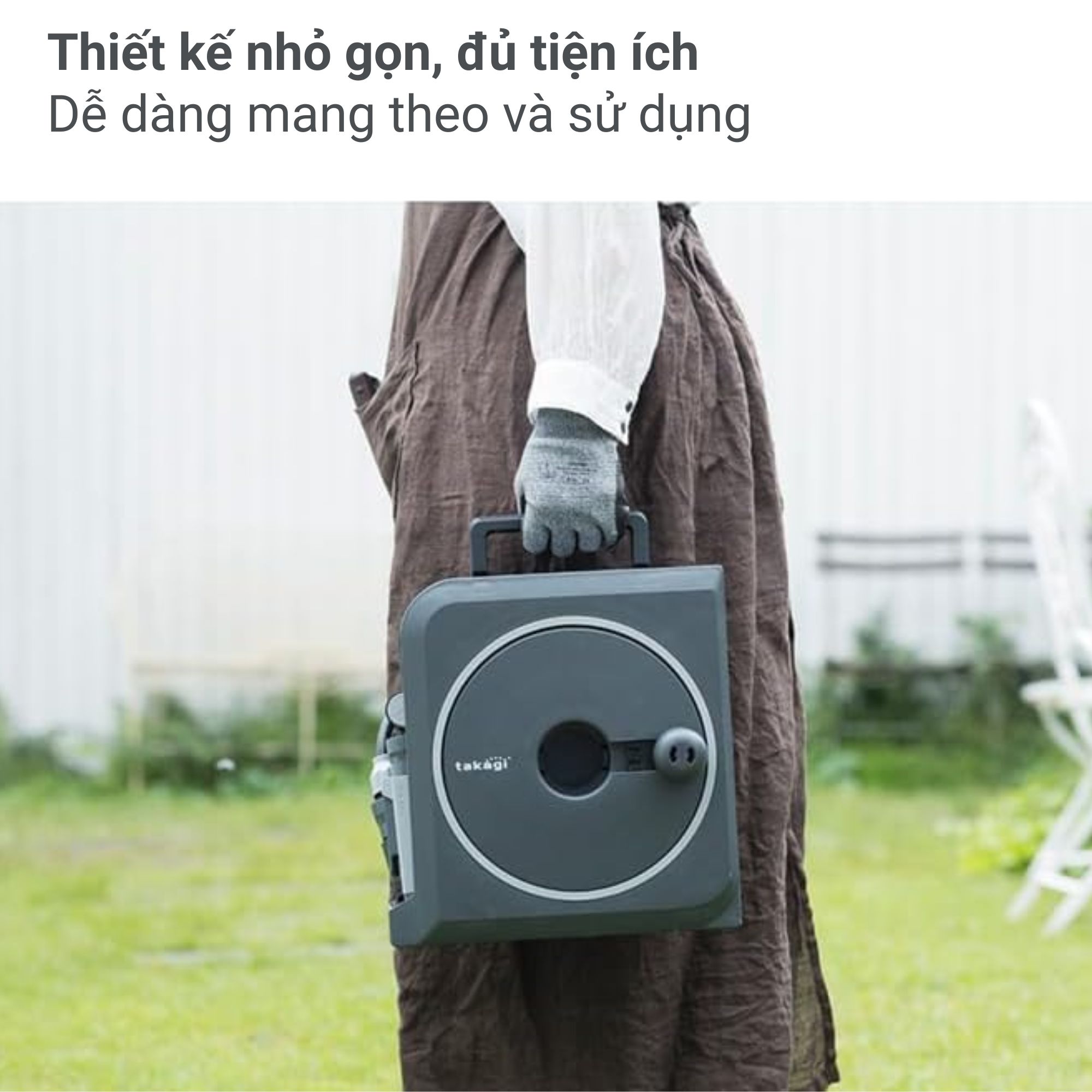 Bộ vòi thu rút tưới vườn Nano Next (BR)VN 15m RM1215CG