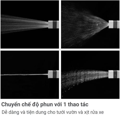 Bộ vòi thu rút tưới vườn Nano Next (BR)VN 15m RM1215CG