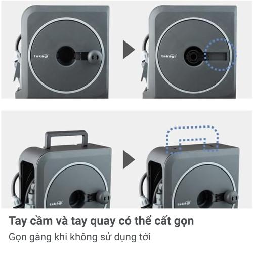 Bộ vòi thu rút tưới vườn Nano Next (BR)VN 15m RM1215CG