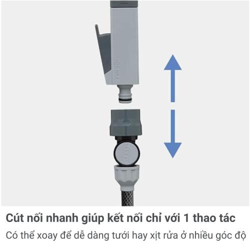 Bộ vòi thu rút tưới vườn Nano Next (BR)VN 15m RM1215CG