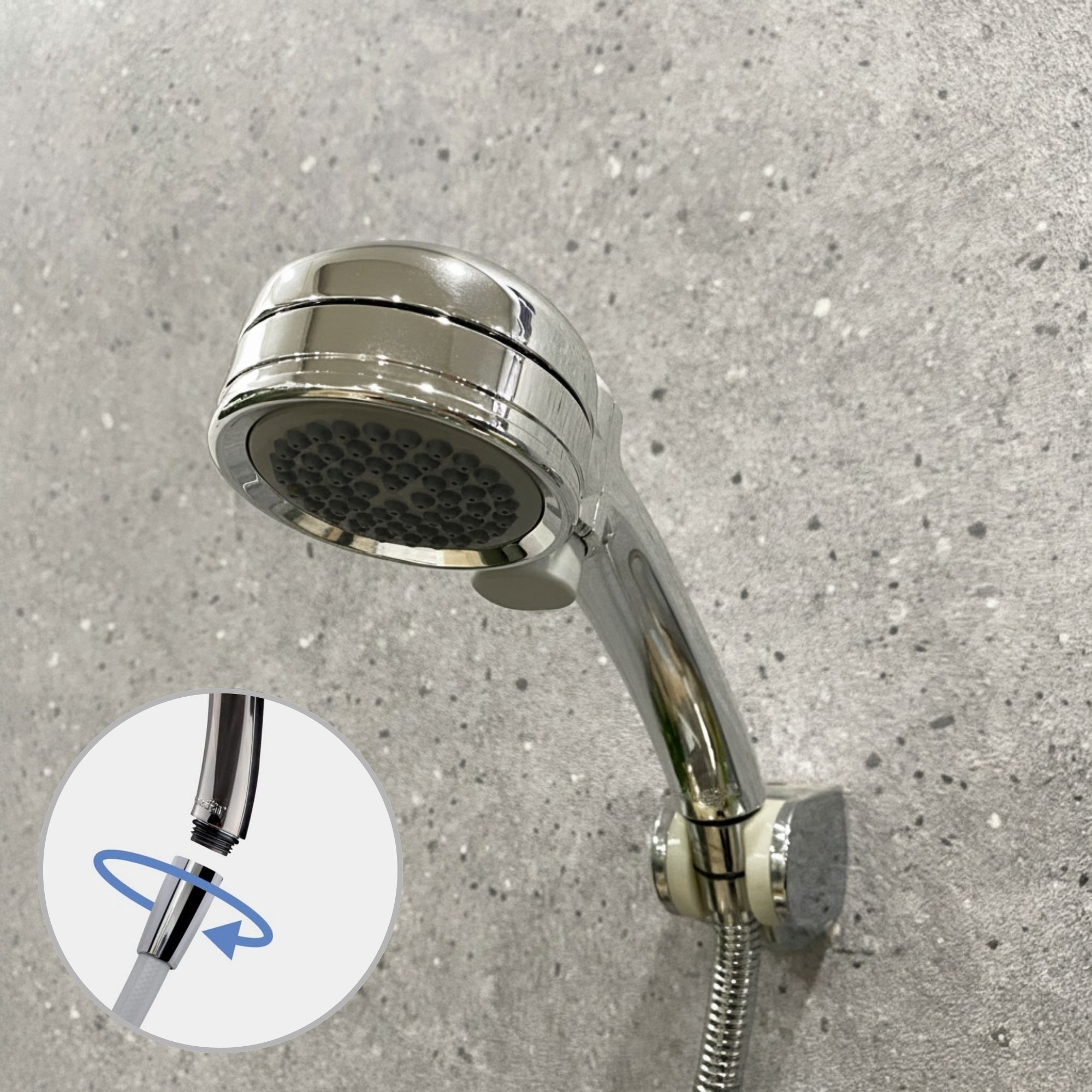 Vòi sen tắm mạ có nút dừng kết hợp công nghệ trộn khí Takagi (JSB025BM)