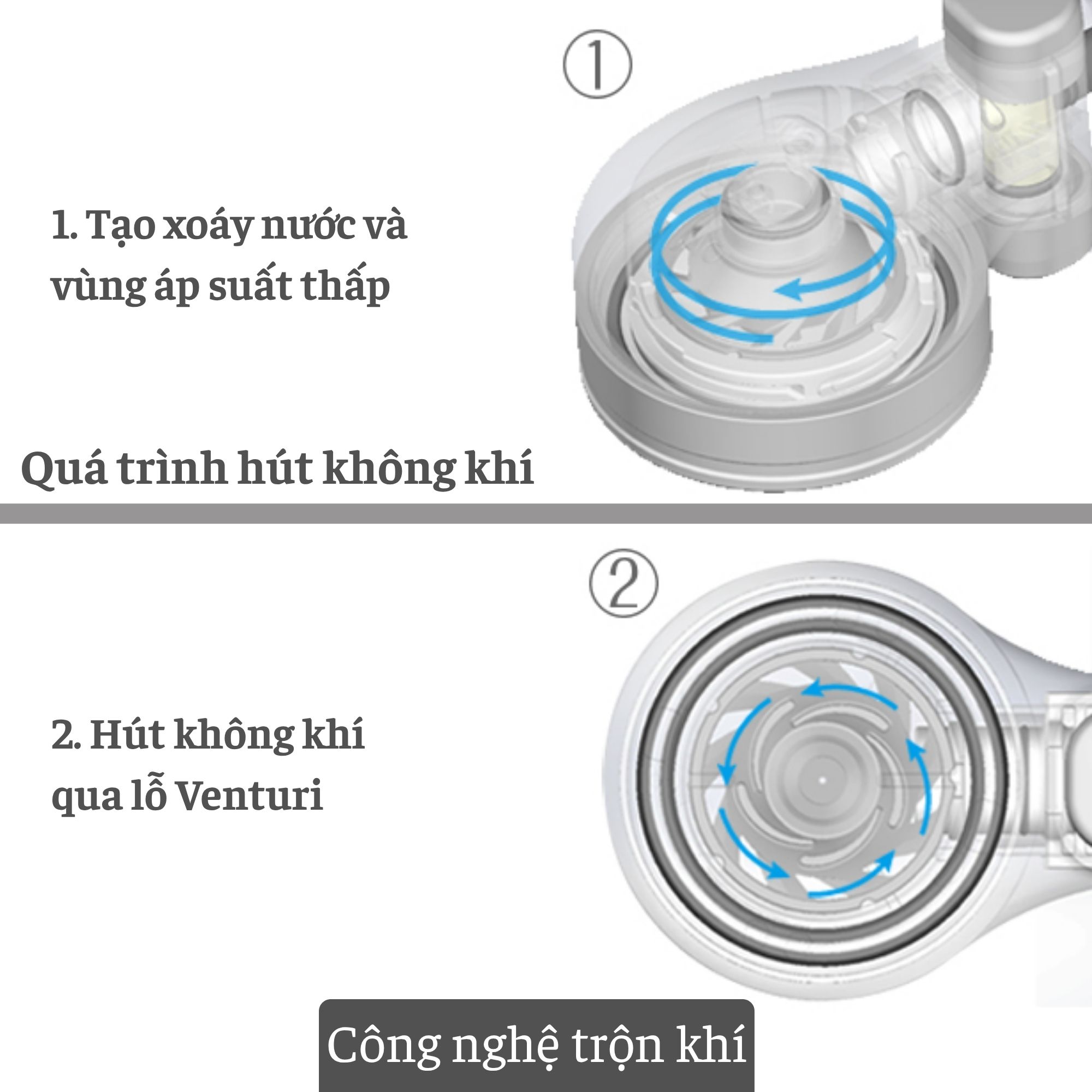 Vòi sen tắm mạ có nút dừng kết hợp công nghệ trộn khí Takagi (JSB025BM)
