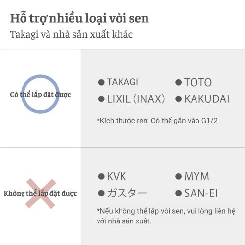 Dây vòi hoa sen Takagi chịu nhiệt JSH002SV -1 6m