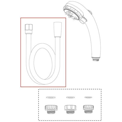 Dây vòi hoa sen Takagi chịu nhiệt JSH001WT - 1 6m
