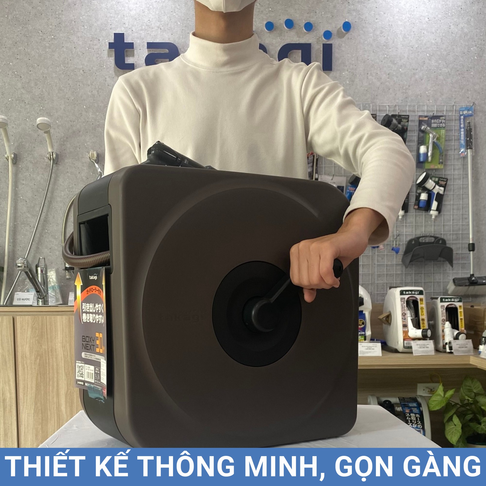 Bộ vòi thu rút tưới vườn BODY NEXT 30m (BR) Takagi RC1330BR