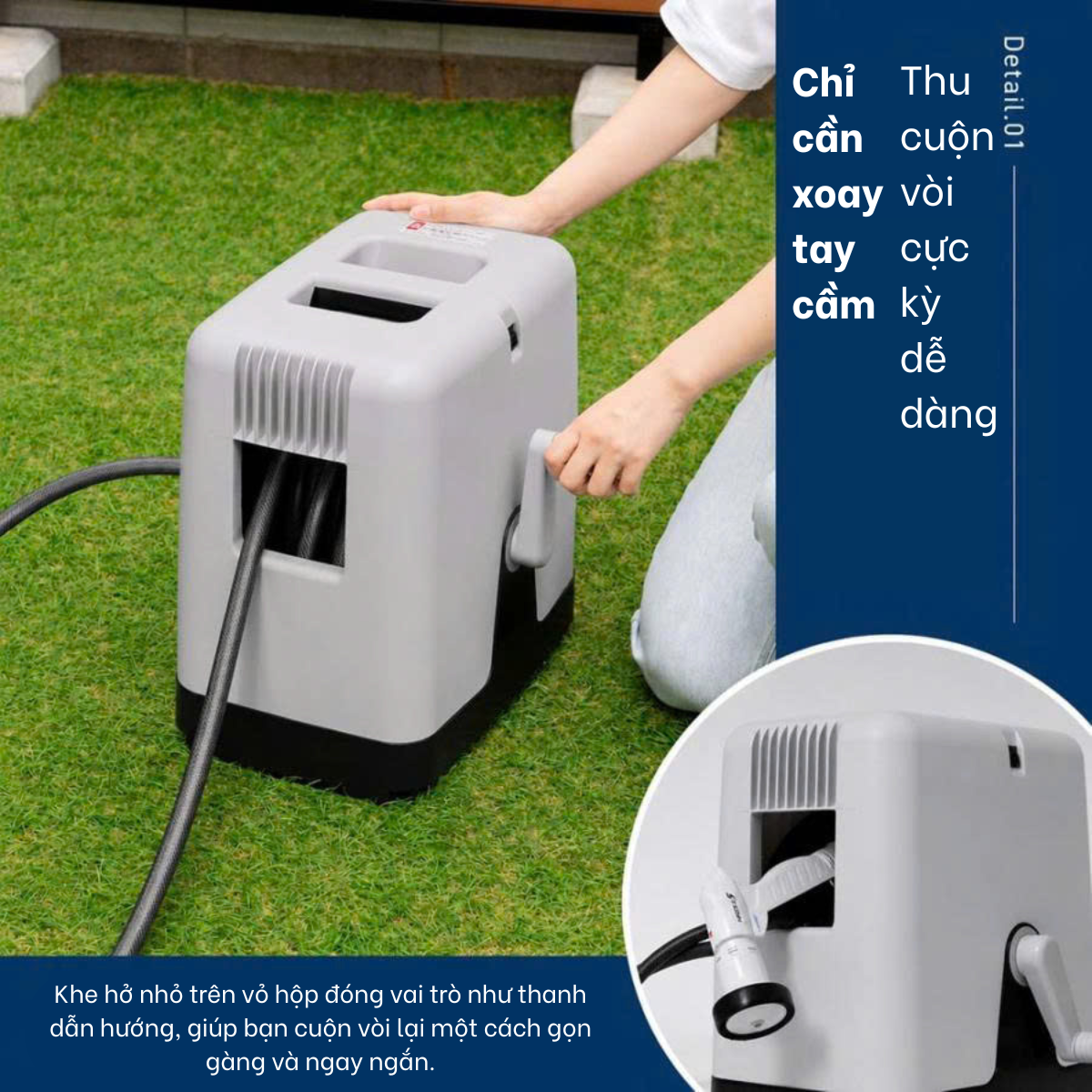 Bộ vòi tưới cây 20m Boxy Twister Takagi (CG) RC220CG